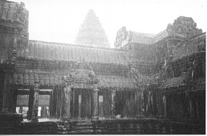 Pic of rain at Angkor Wat
