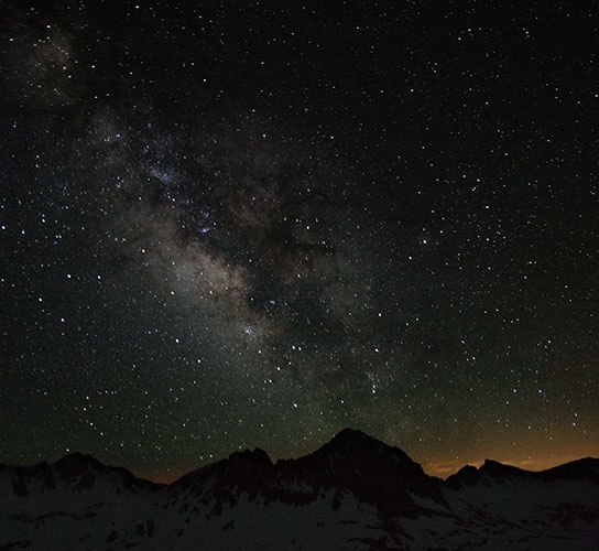 night picture of Columbine Peak
