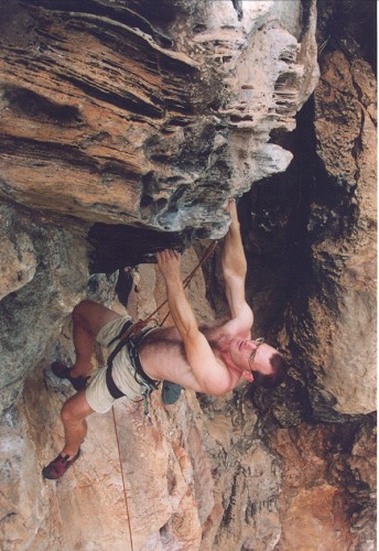 Pic of me on Out of Sticks (7a+)