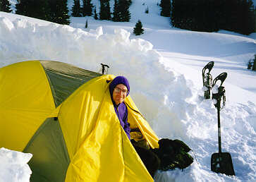 Pic of me in my tent in the cascades