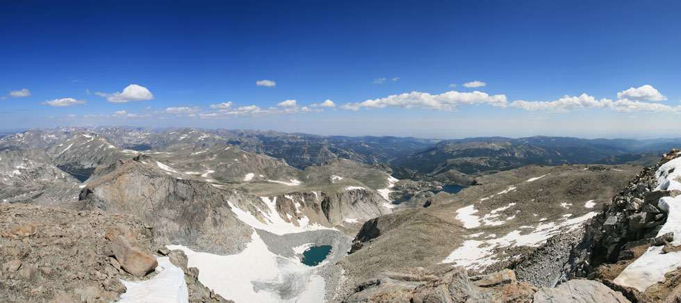 panoramic from the summit looking north