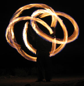 picture of spinning poi in Bishop 