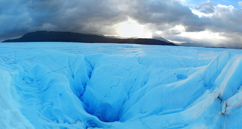 the Tyndall Glacier
