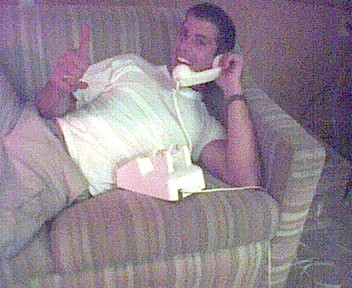 Picture of Maarten on Phone
