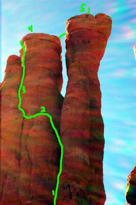 picture of the top of the mace w/ route 