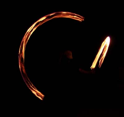 picture of spinning poi in Bishop 