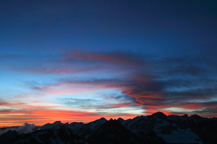 picture of Sierra Nevada sunset