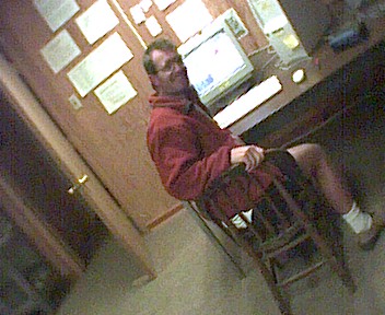Picture of Tom working on the web
